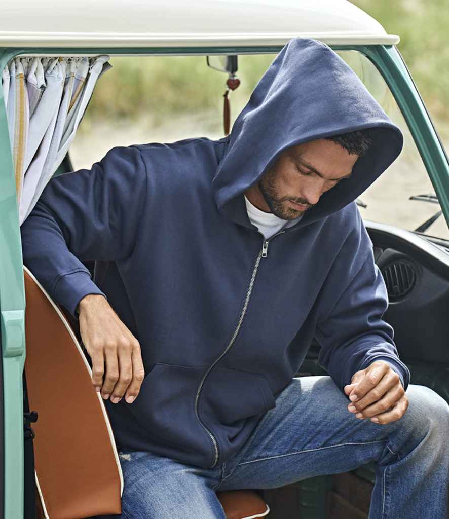 Tee Jays T5154 hooded full zip sweatshirt in Ink Blue