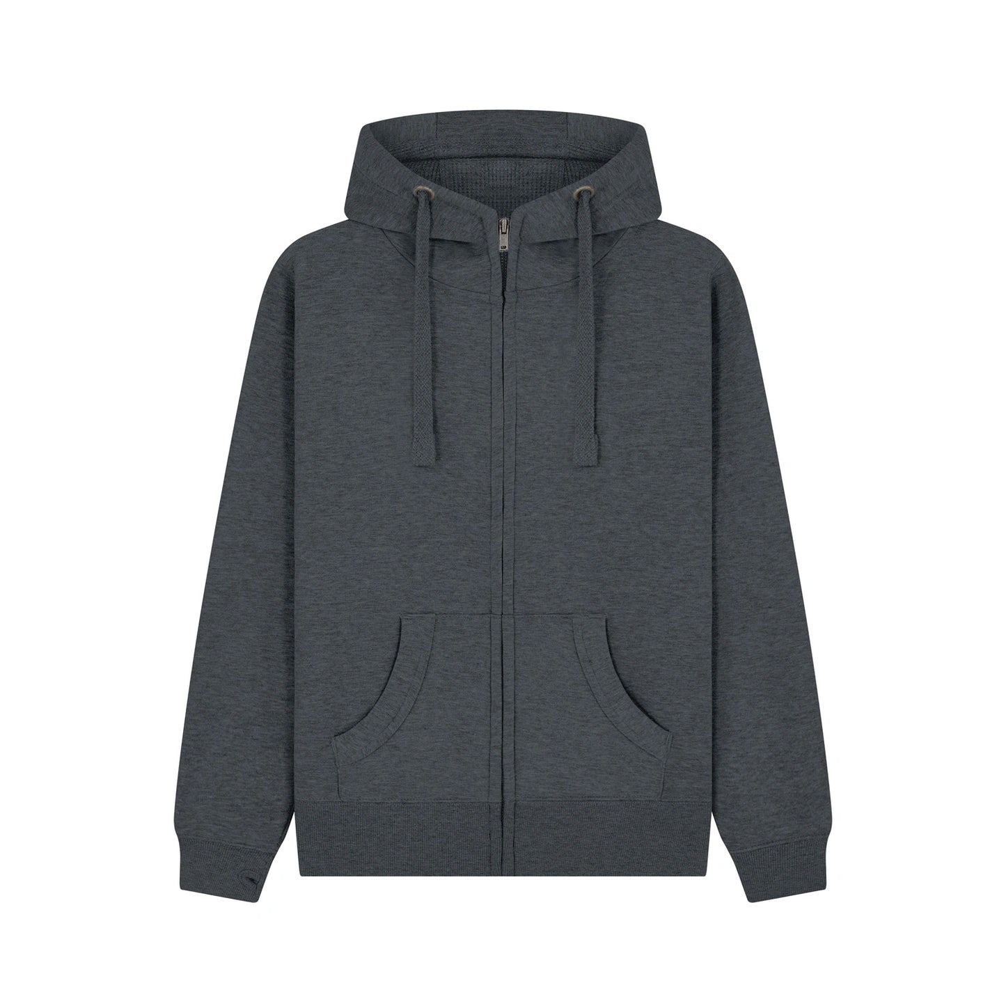 Cottonridge W41PF Jupiter Peach Finish Zip Hoodie — Black Melange