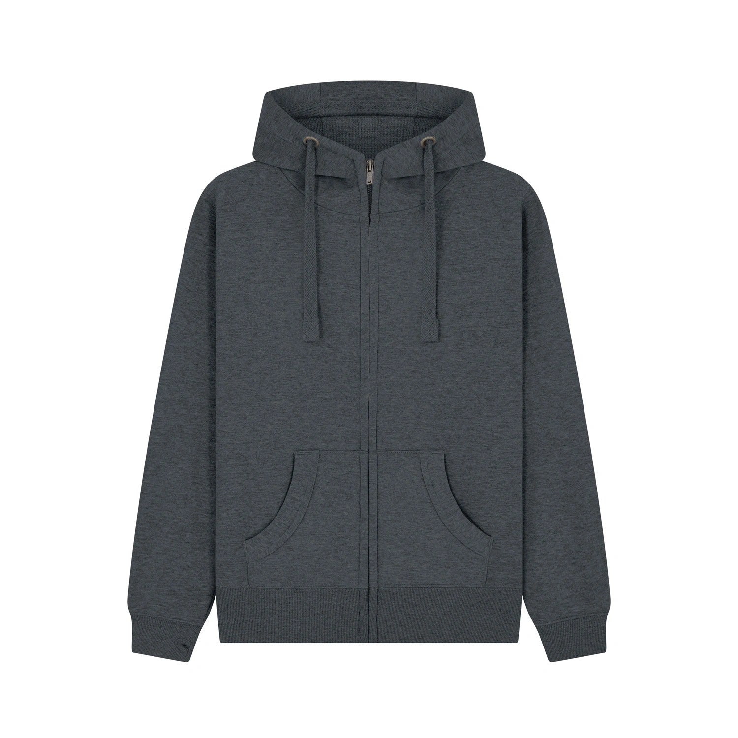 Cottonridge W41PF Jupiter Peach Finish Zip Hoodie — Black Melange