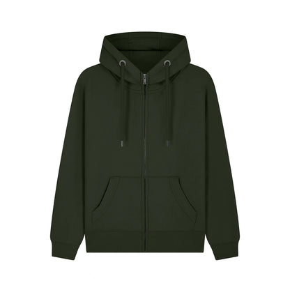 Cottonridge W51PF Neptune Zip Hoodie Bottle Green
