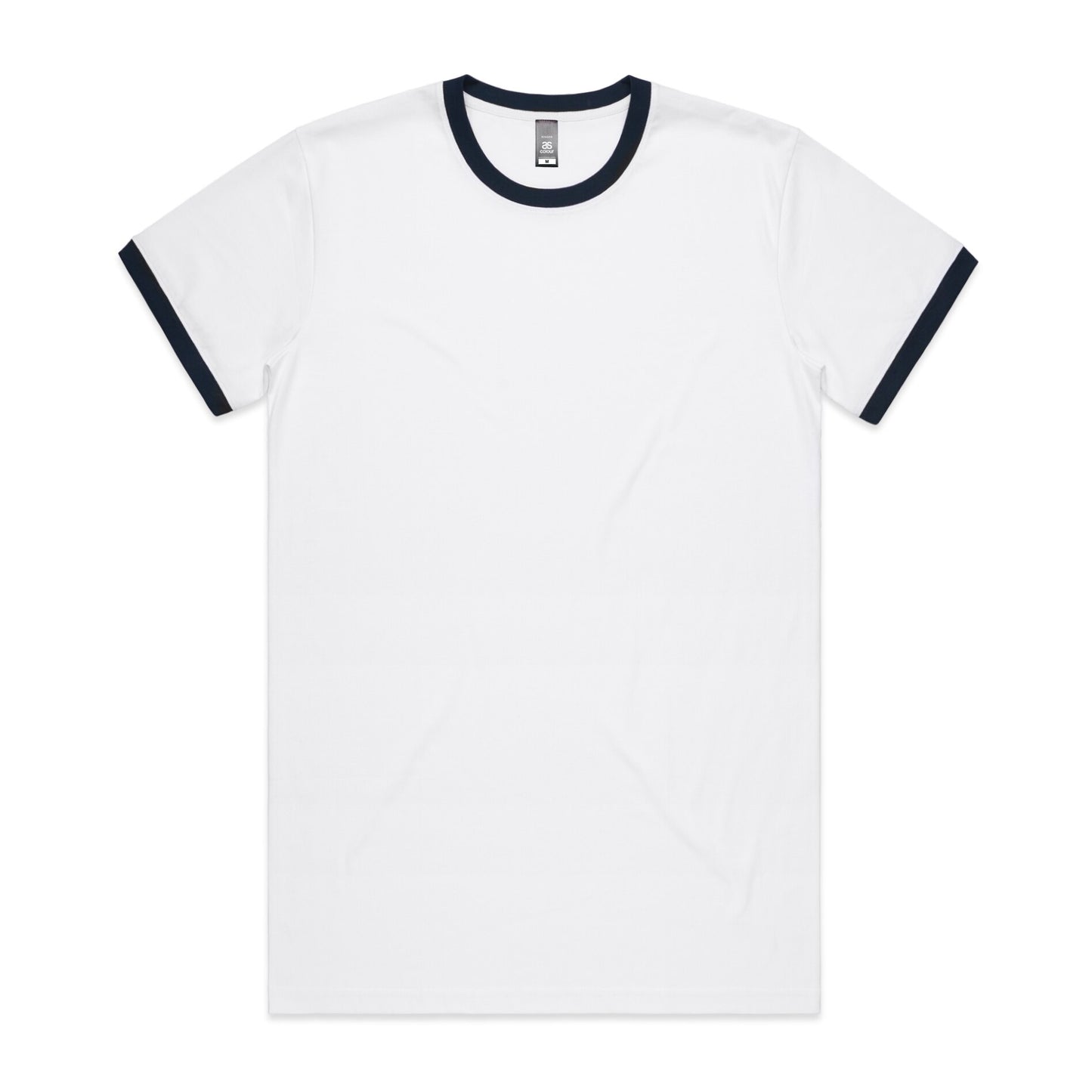 AS Colour 5053 Staple Ringer Tee White/Navy
