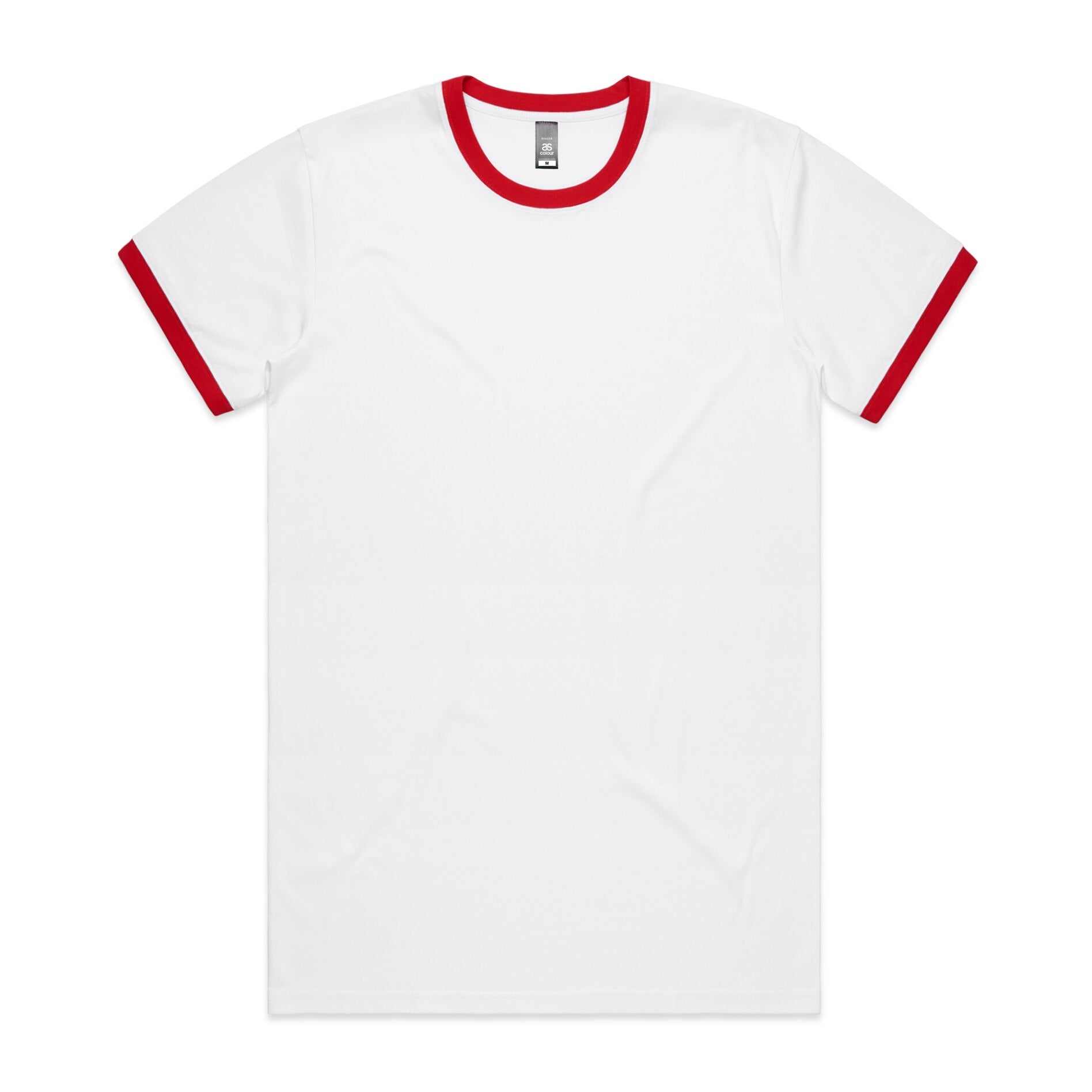 AS Colour 5053 Staple Ringer Tee White/Red
