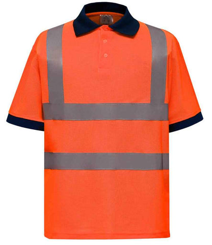 Yoko YK015 Hi-Vis Polo Shirt in Orange