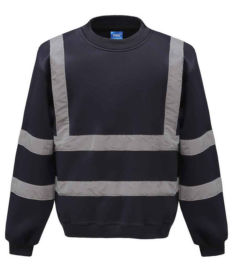 Yoko YK030 Hi-Vis Sweatshirt in Navy