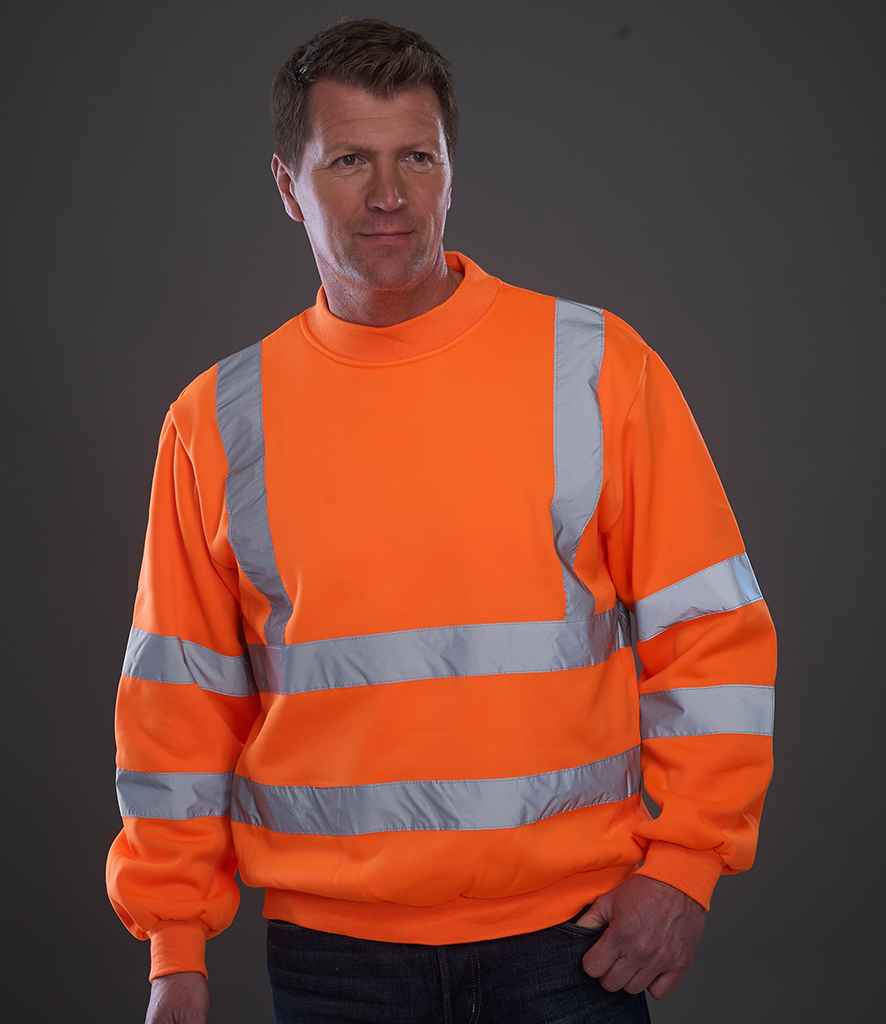 Yoko YK030 Hi-Vis Sweatshirt in Orange
