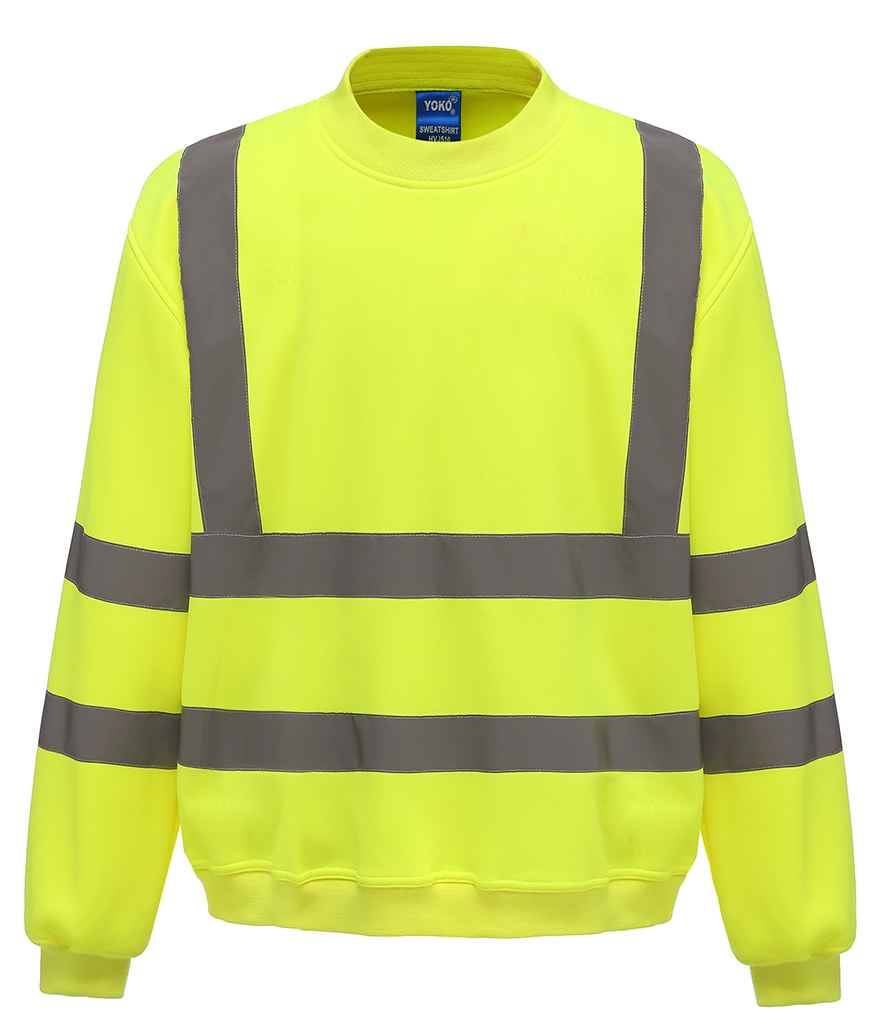 Yoko YK030 Hi-Vis Sweatshirt in Yellow