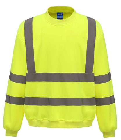 Yoko YK030 Hi-Vis Sweatshirt in Yellow