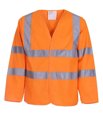 Yoko YK105 Hi-Vis Long Sleeve Jacket in Orange