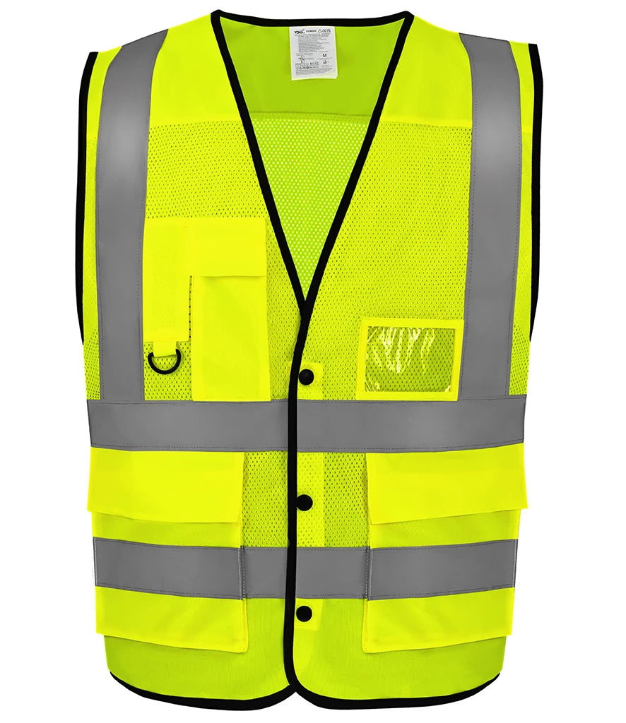 Yoko YK114 Superior Eco Mesh Button Waistcoat