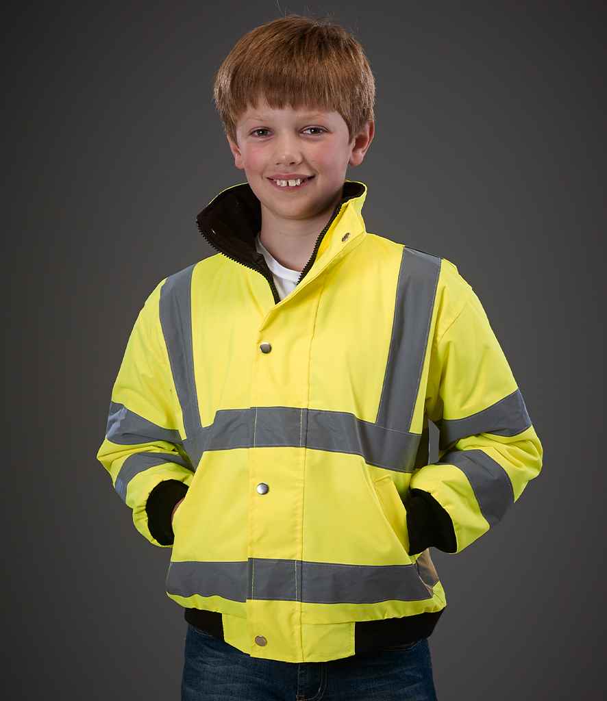Yoko YK200B Kids Hi-Vis Bomber Jacket