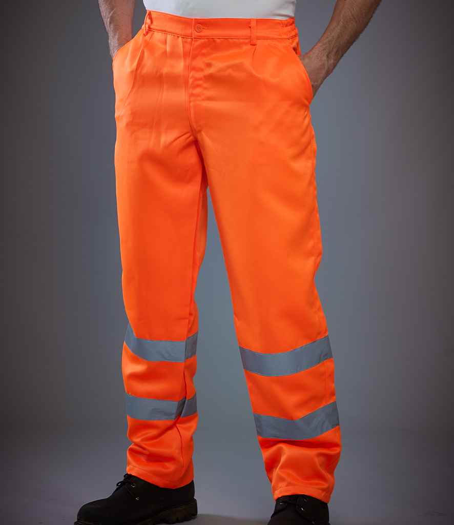 Yoko YK300 Hi-Vis Poly/Cotton Work Trousers